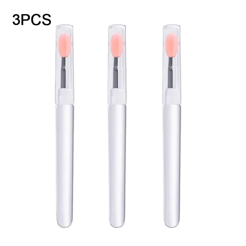 new 1/3pcs silicone lip brush disposable lip brush Lipstick Lipgloss Makeup Brushes HZS18