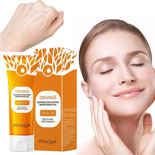 100g Orange Facial Exfoliate Gel For Deep Moisturizing Pore Cleansing Gentle Facial Scrub Body Cleansing Gel Dead Skin Remover