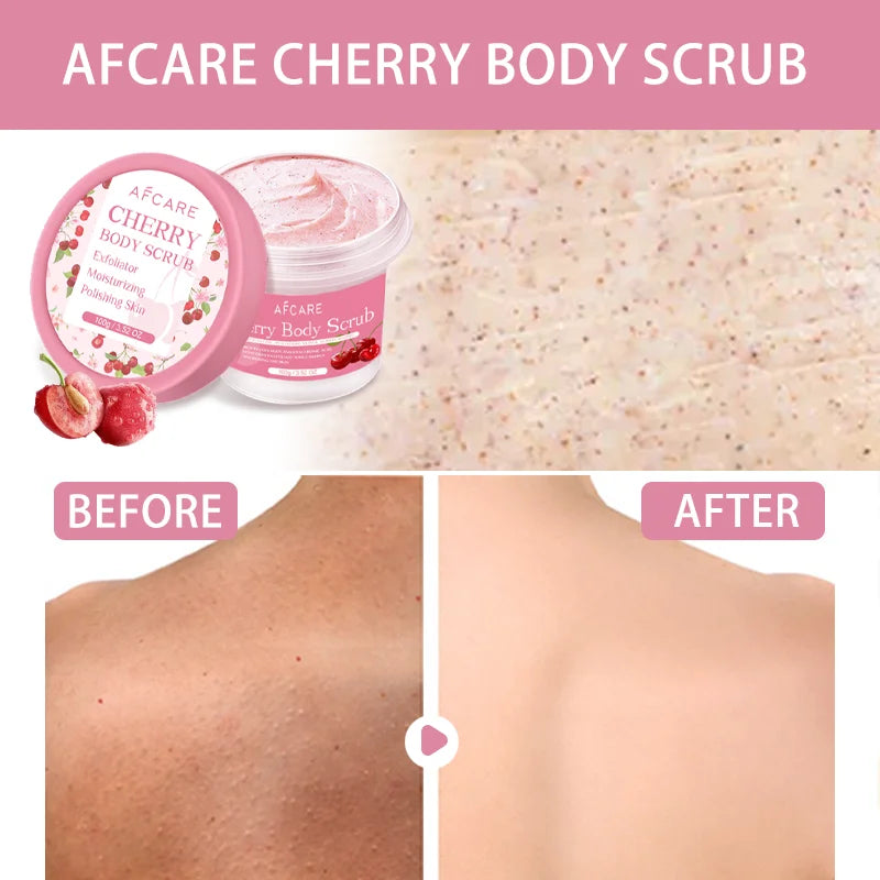 Exfoliator Scrub Cherry Body Cream Deep Cleaning Moisturizing