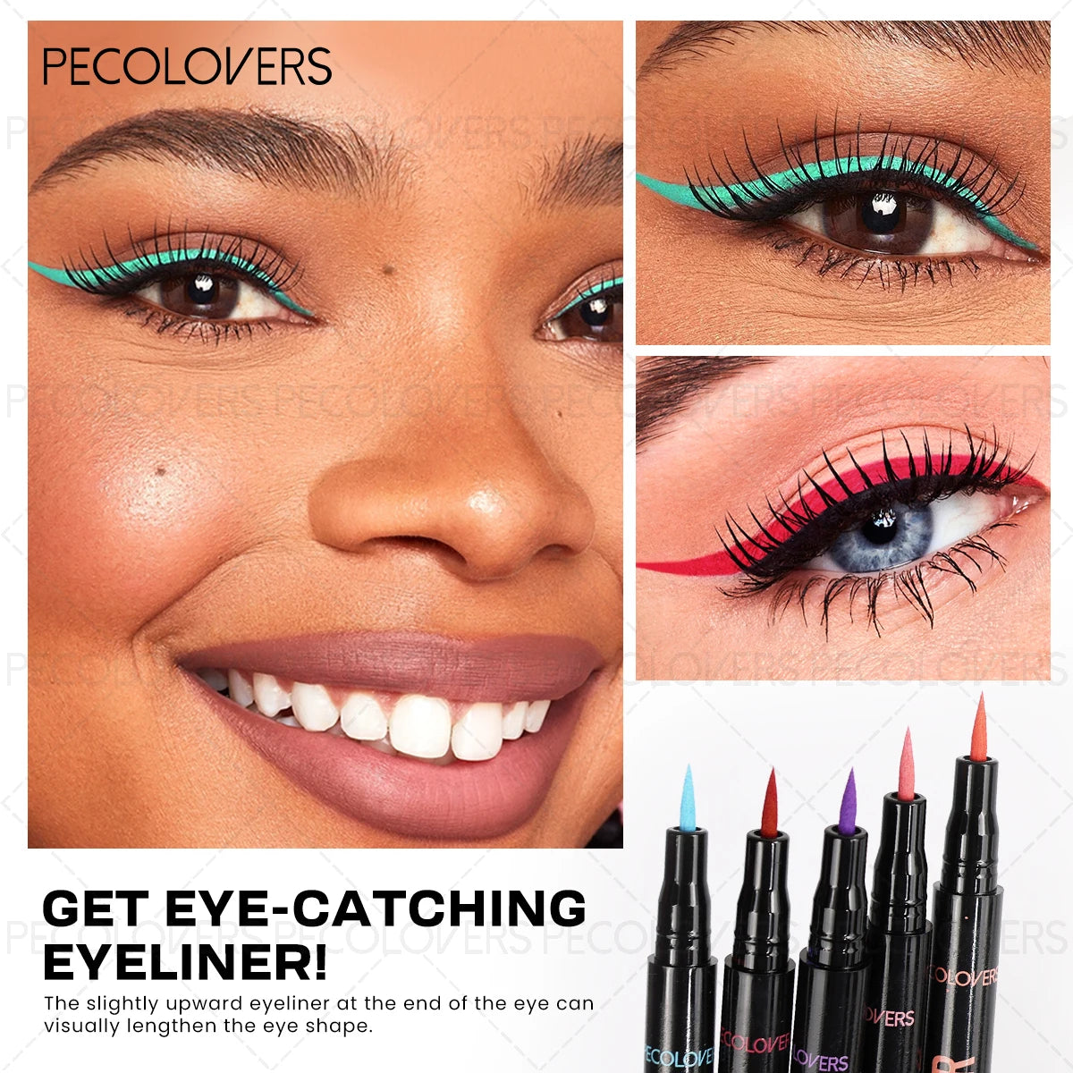 Sweatproof Colorful Eyeliner Pens,Fast Drying,Easy Coloring,Liquid Eyeliner Pencil,Ideal for Daily and Party Makeup
