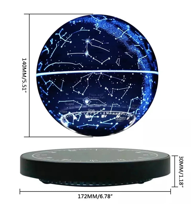 Levitating Magnetic Globe Table Starry Light Rechargeable Touch Control Floating Lamp Personalized Gift Office Home Decoration