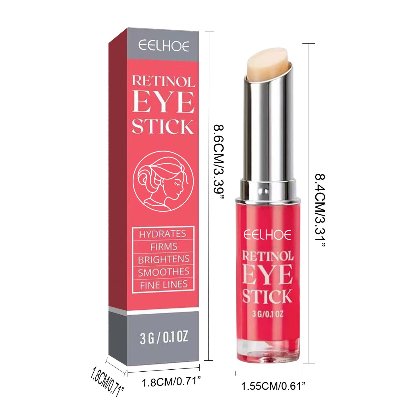 Retinol Eye Cream Stick Lifting Fade Fine Line Remove Dark Circles Eye Bags Anti Puffiness Moisturizing Smoothing Eye Skin Care