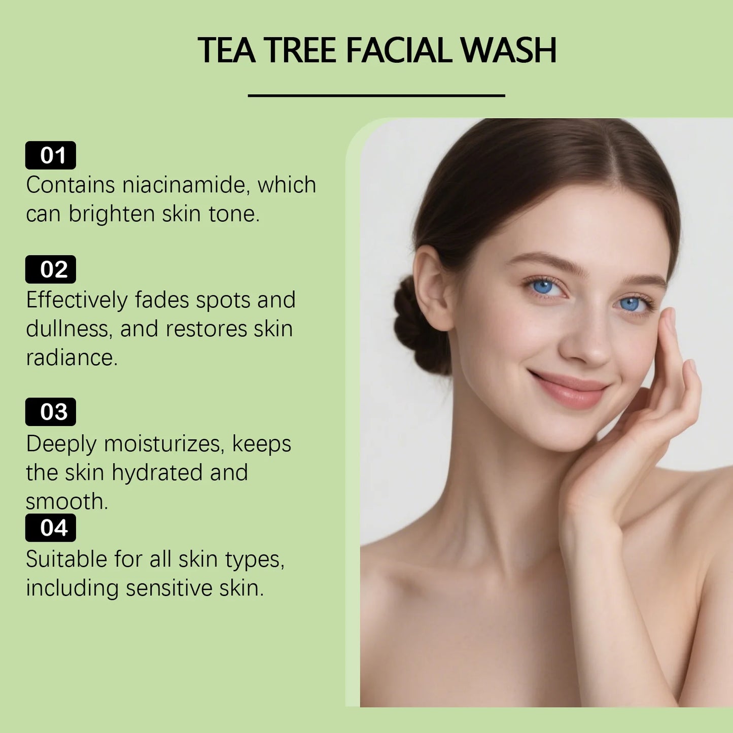 Salicylic Acid Facial Cleanser Moisturizing Deep Remove Cleansing Oil Control Exfoliating Blackhead Skincare Tea Tree Extract