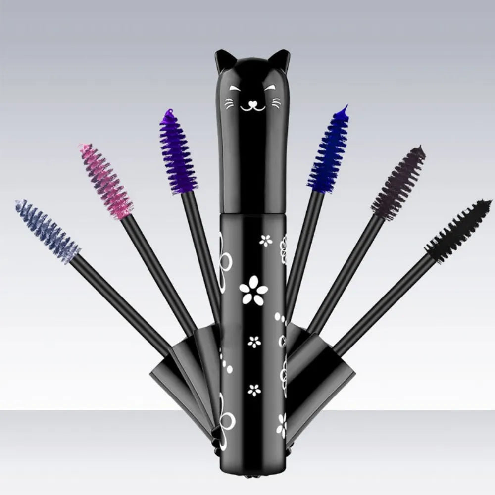 6-Color Mascara with Large Brush Head, Easy to Apply, Non-Clumping, Not Easy to Smudge, Mascara and Eyebrow Gel