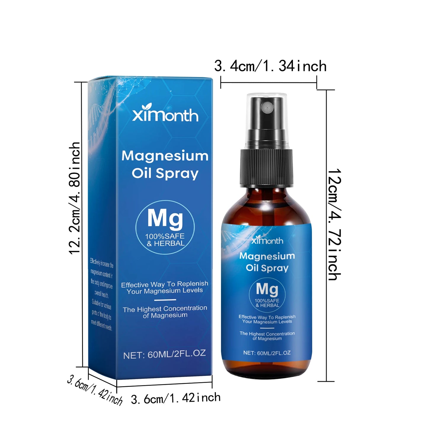 Essential Oil Magnesium Spray Relieves Muscle Body Pain Smoothes Softens Skin Magnesium Oil Spray Relaxation Better Sleep Care