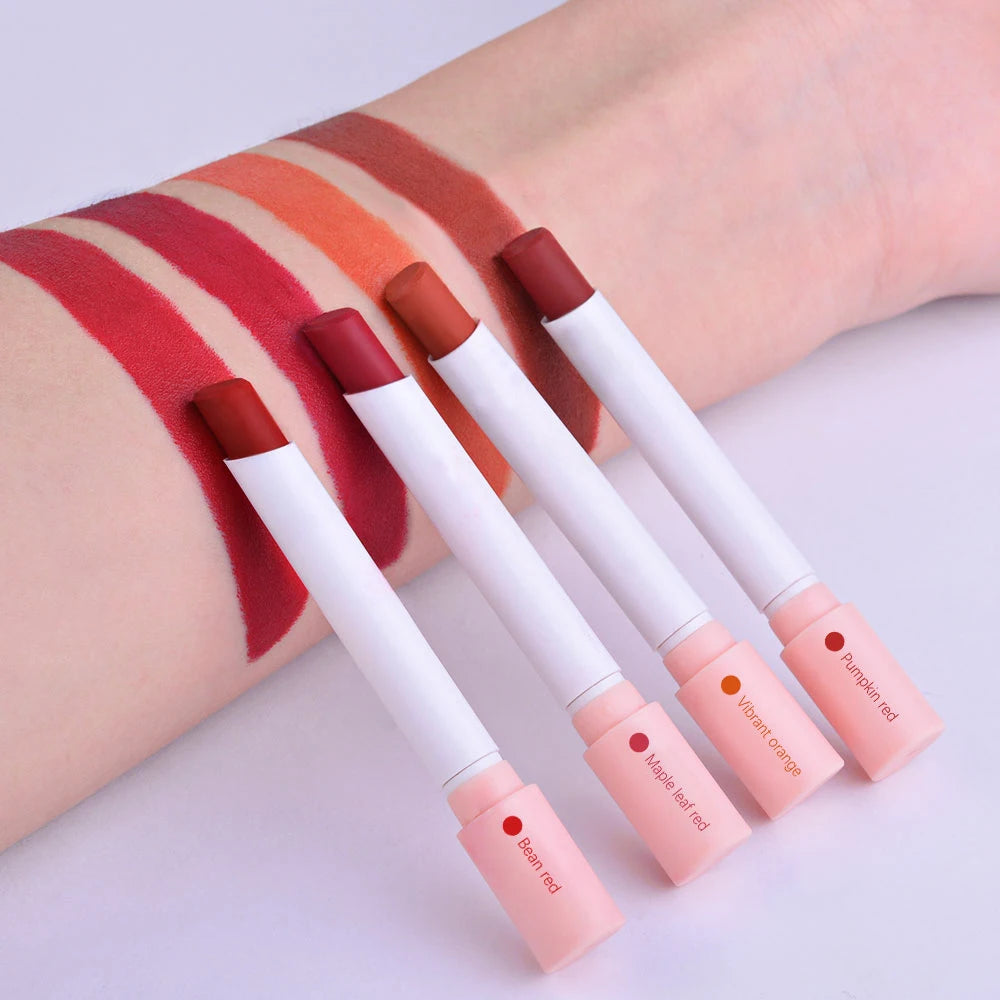 4 Colors Cigarette Lipstick Set Velvet Matte Waterproof Long-lasting Lip Non-Stick Cup Lip Gloss Makeup for Women's Cosmetics