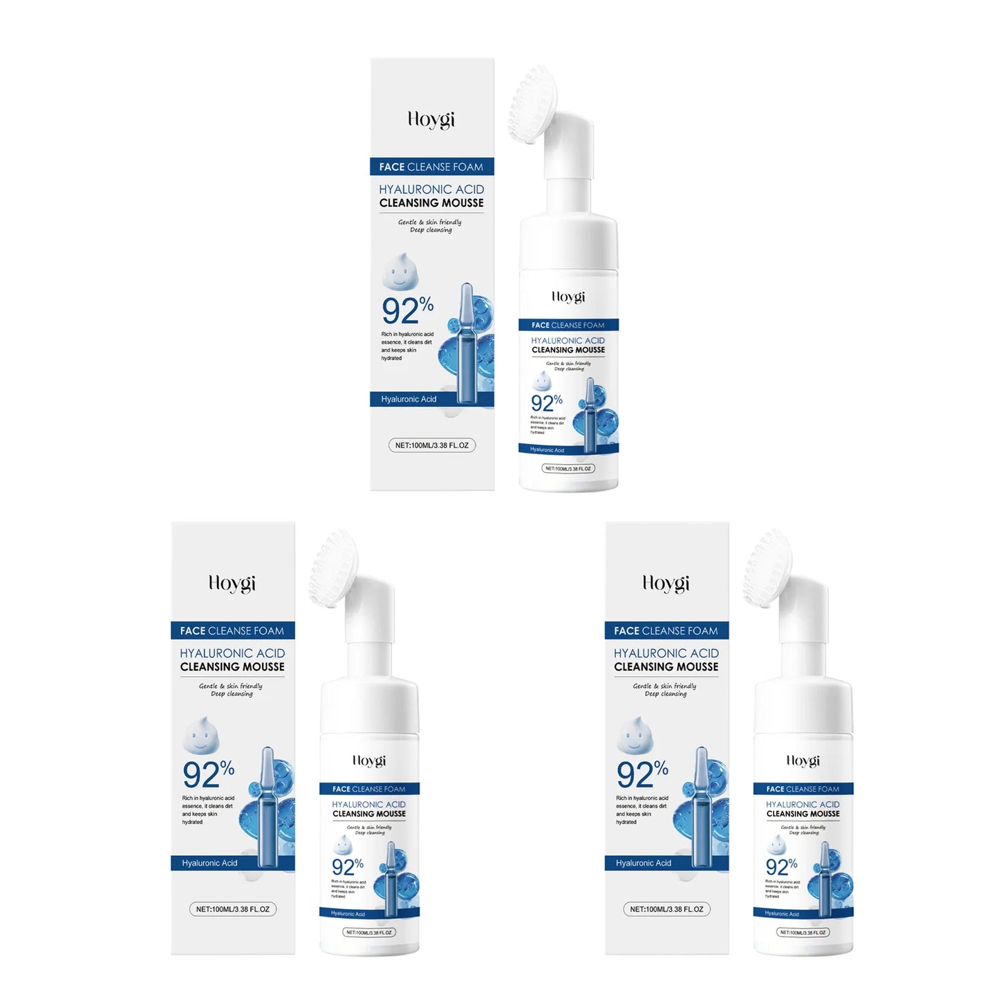 Hyaluronic Acid Cleansing Foam Facial Skin Mildly Cleansing&Attenuating Fine Lines Deep Moisturizing Nourishing Facial Cleanser