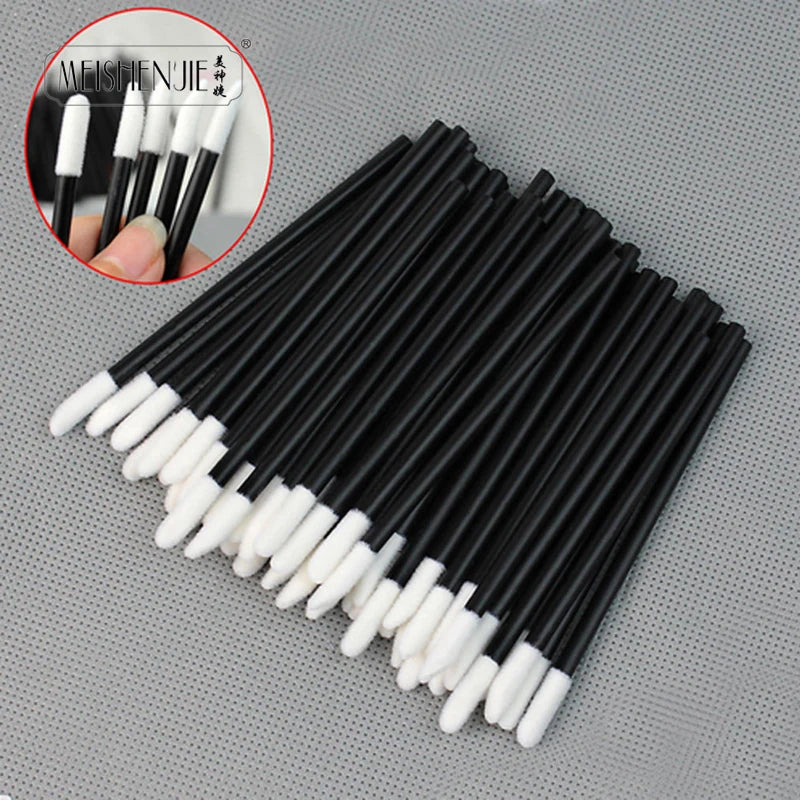 Lip Brush 5/100 Pcs Eyelash Brushes Applicators for Makeup Lip Brushes Lip Gloss Stick Lipstick Wands Set Cosmetic Makeup Tools