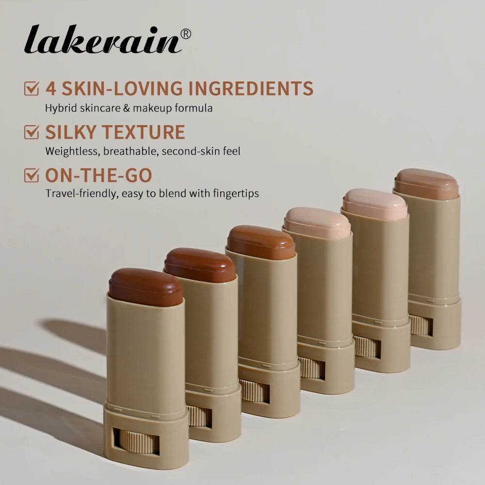 Foundation Stick Balm Skin Bronze Tint Eraser Foundation Stick Smooth Plumper Long-lasting Flawless Makeup Face Beauty Cosmetics