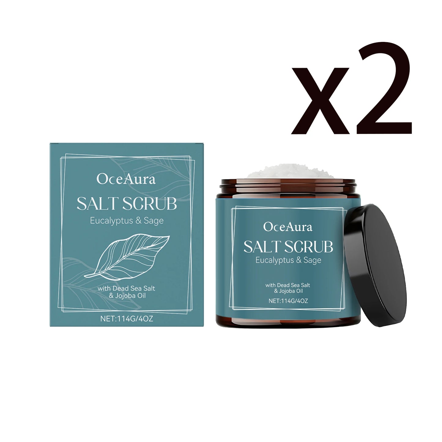 Sea Salt Body Scrub Brighten Skin Tone Deep Cleaning Dirt Unclog Pores Improve Skin Texture Antioxidant Gentle Exfoliating Scrub