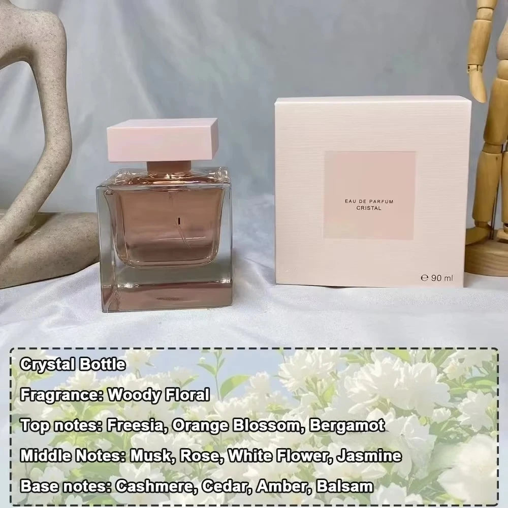 90ml Brand Women Perfume Long Lasting Woody Floral Eau de Parfum EDP Pure Musk Extract Women's Everyday Essential Perfume Gift