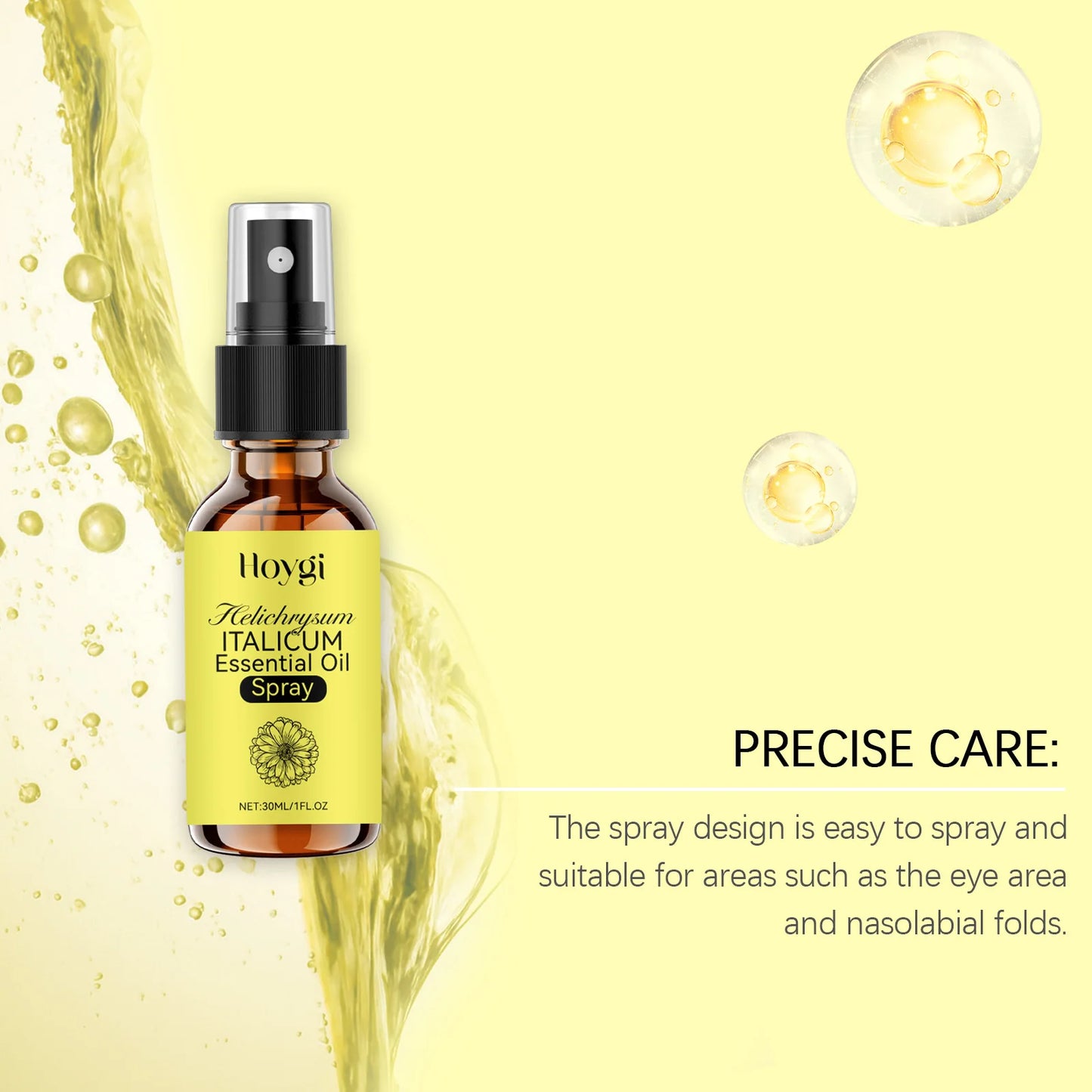 Helichrysum Facial Body Mist Spray for Dry Skin Lightweight Hydrating Oil Spray with Jojoba Oil Winter Skincare Care for Women