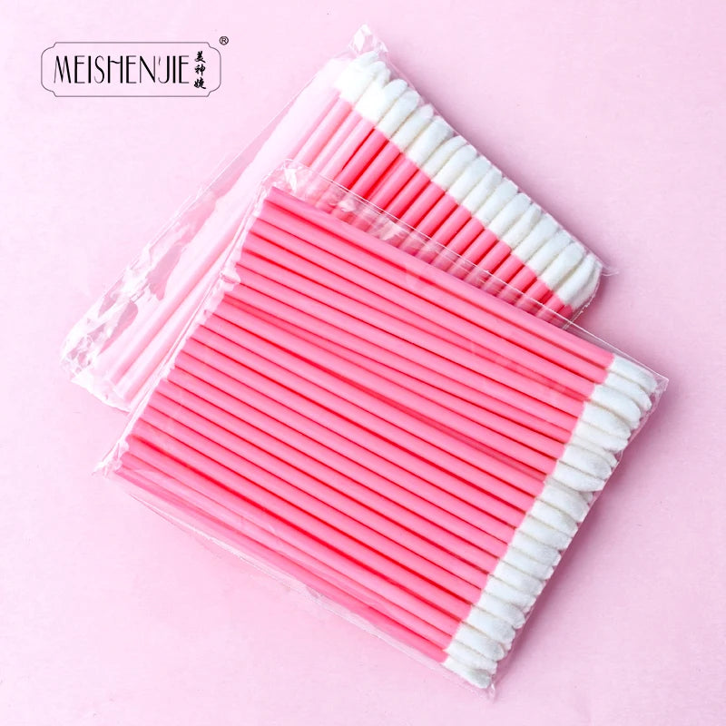 Lip Brush 5/100 Pcs Eyelash Brushes Applicators for Makeup Lip Brushes Lip Gloss Stick Lipstick Wands Set Cosmetic Makeup Tools