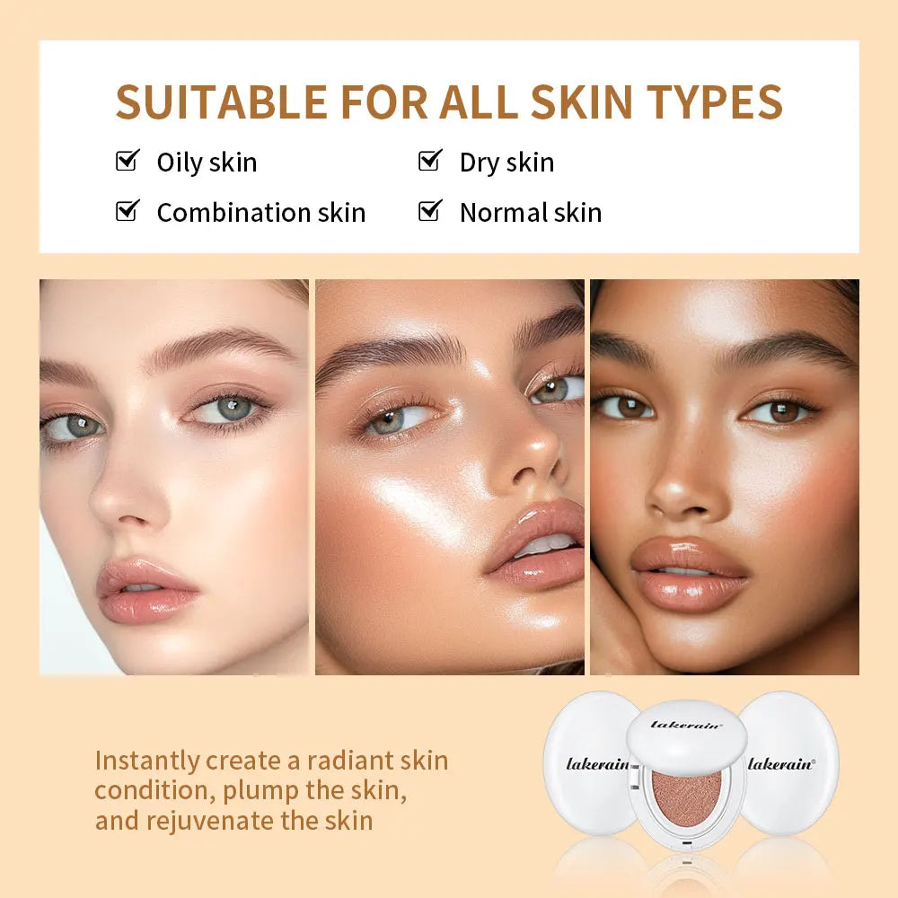 NEW Glow CC Cream Foundation Cushion Waterproof Long-lasting Brighten Foundation Cream Women Base Makeup Face Korean Cosmetics