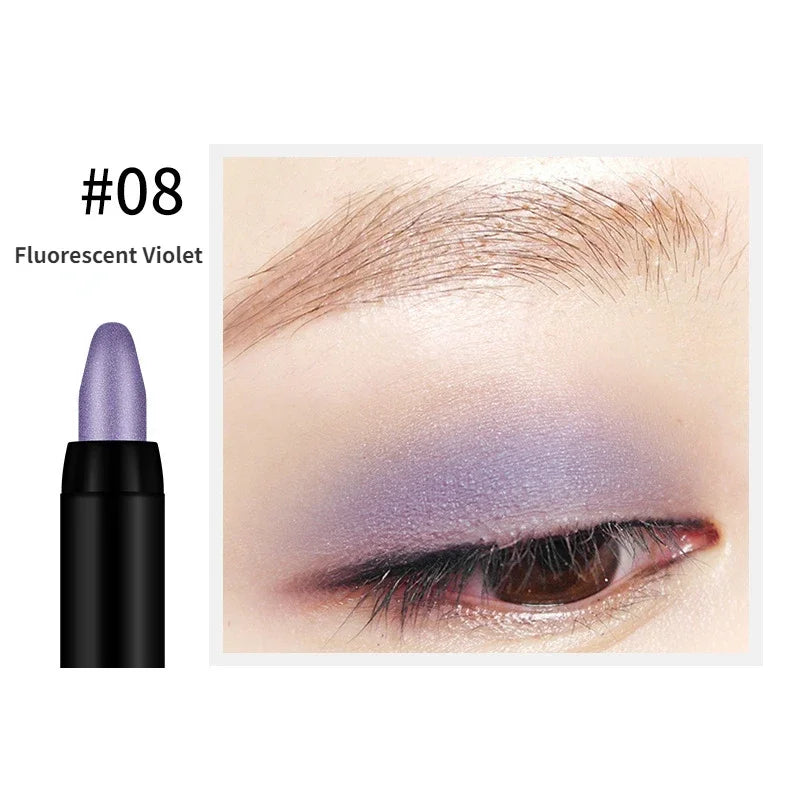 Bling Eye Shadow Pen 16 Colors Eyeshadow Stick Eyeshadow Palettes Women Bling Silkworm Pen Pearlescent Eye-shadow Glitter Pencil