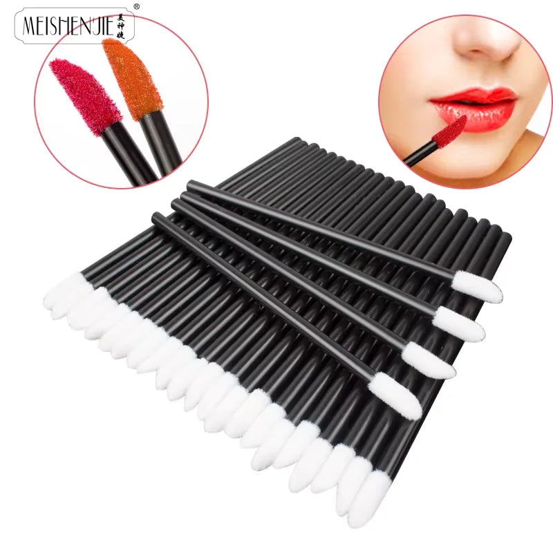 Lip Brush 5/100 Pcs Eyelash Brushes Applicators for Makeup Lip Brushes Lip Gloss Stick Lipstick Wands Set Cosmetic Makeup Tools