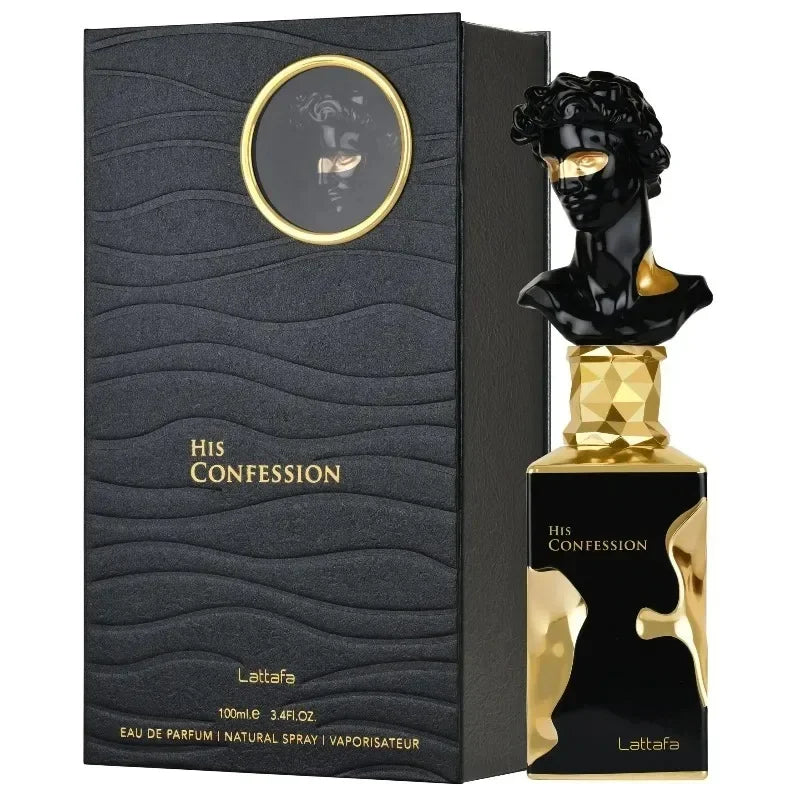 Lattafa His Confession Eau de Parfum Spray 100ml Original Arab Perfumes Lasting Charm Floral Pheromones Perfume for Women Makeup