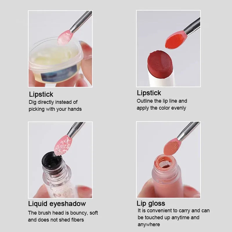 new 1/3pcs silicone lip brush disposable lip brush Lipstick Lipgloss Makeup Brushes HZS18